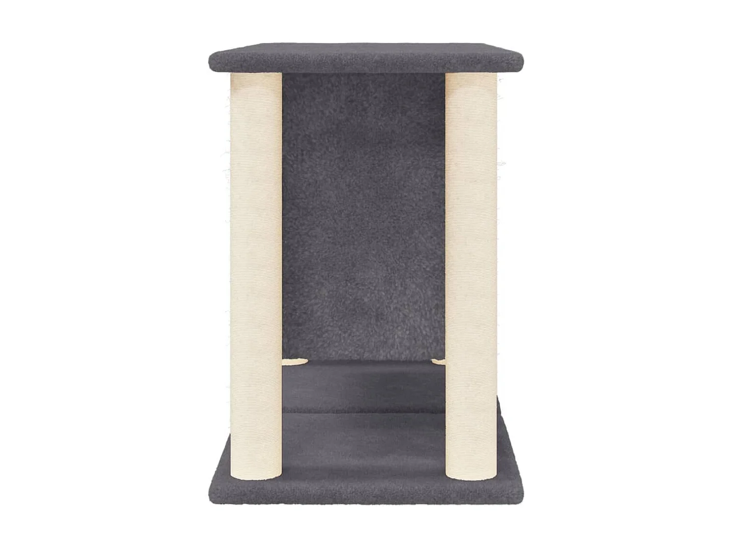 Claire-Floriane  Arbre à chat avec griffoirs en sisal Gris foncé 50 cm