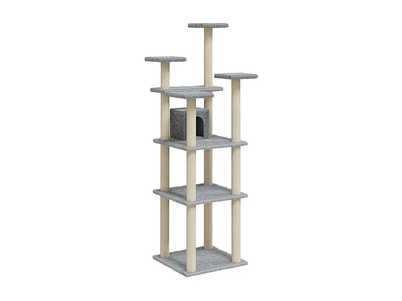 Fronla  Kattenmeubel met sisal krabpalen 171 cm lichtgrijs