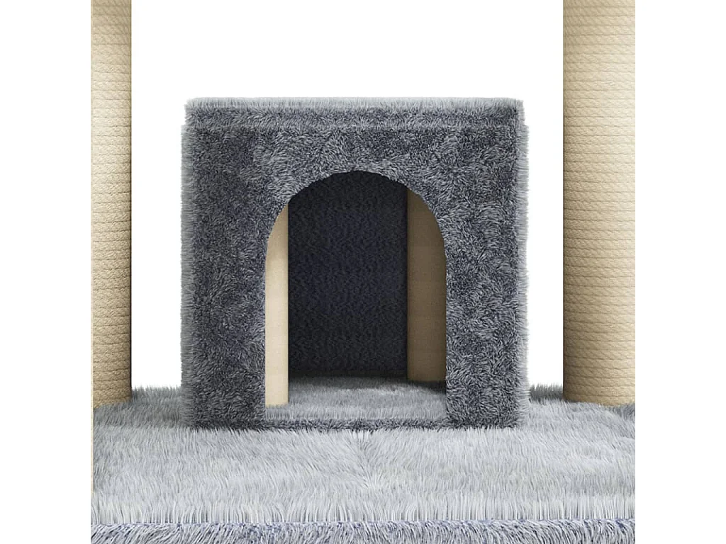 Fronla  Arbre à chat avec griffoirs en sisal Gris clair 171 cm