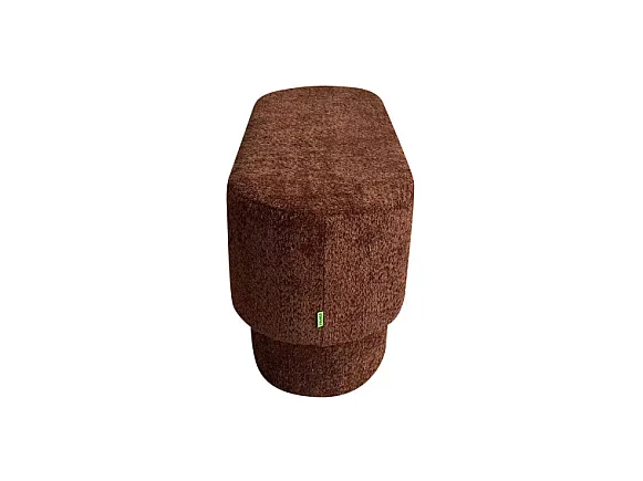 Arlo - Banc arrondie en tissu bouclette L92cm - Rouille