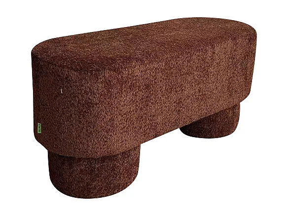 Arlo - Banc arrondie en tissu bouclette L92cm - Rouille