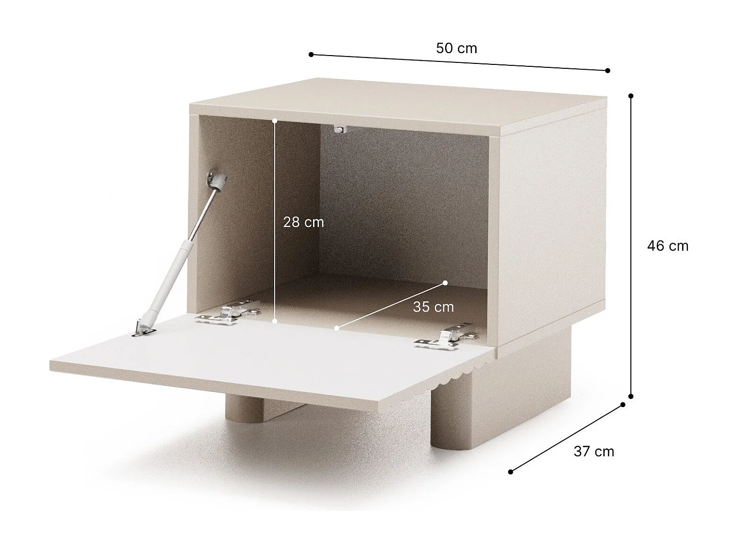 Table de chevet TORINO au style moderne