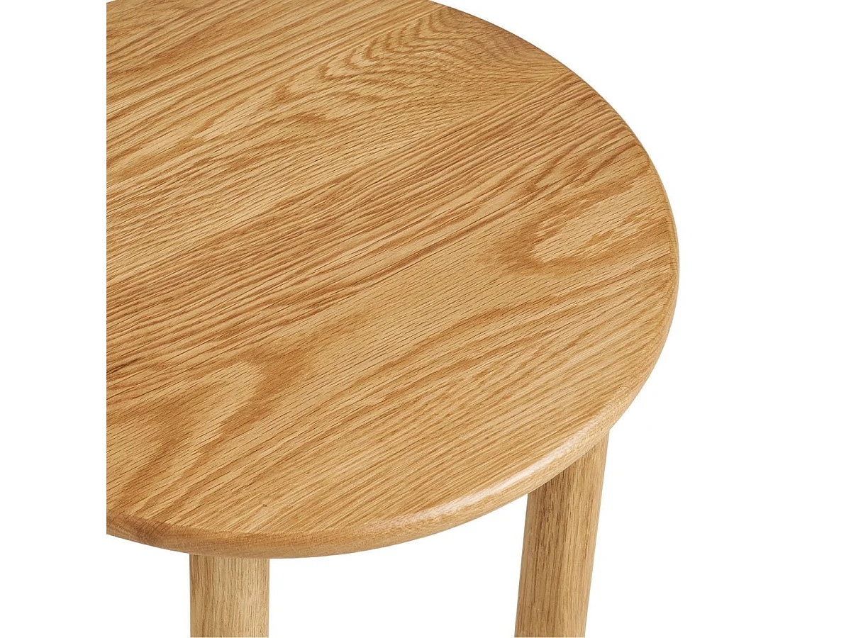 Table d'appoint ronde Ø40cm plateau et pieds en chêne naturel - JOSETTE