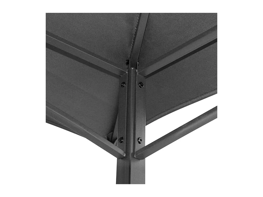 Cenador barbacoa y estantes laterales antracita 240x150x243cm acero