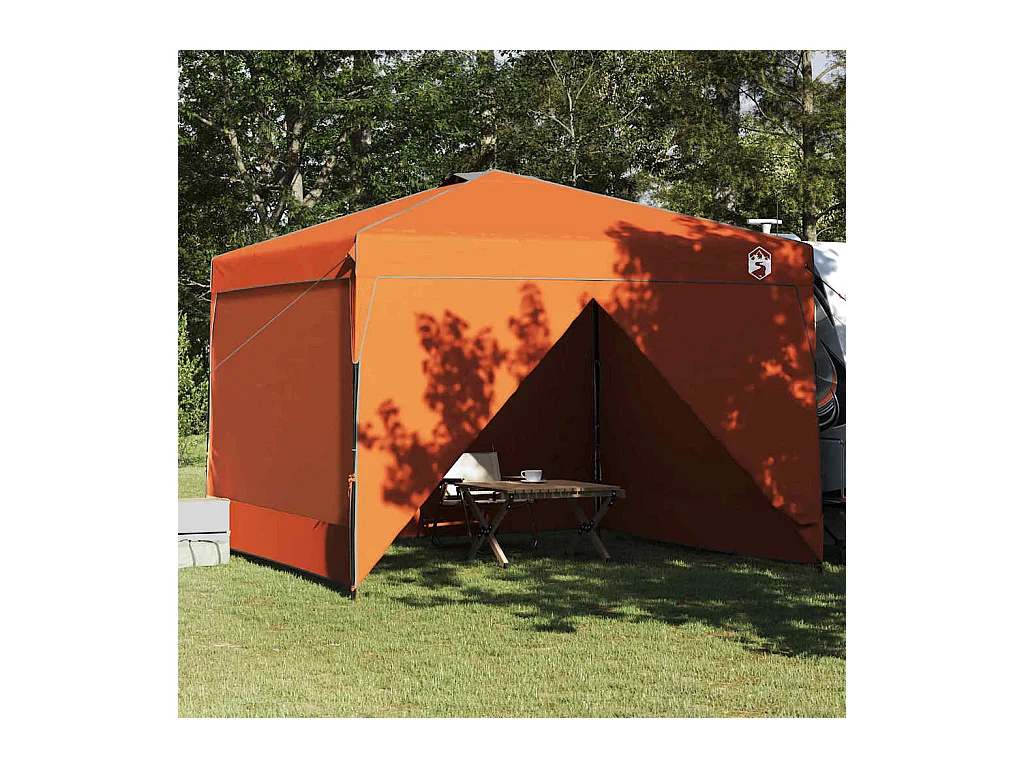 Tente à auvent pop-up Orange 300 x 300 cm tissu