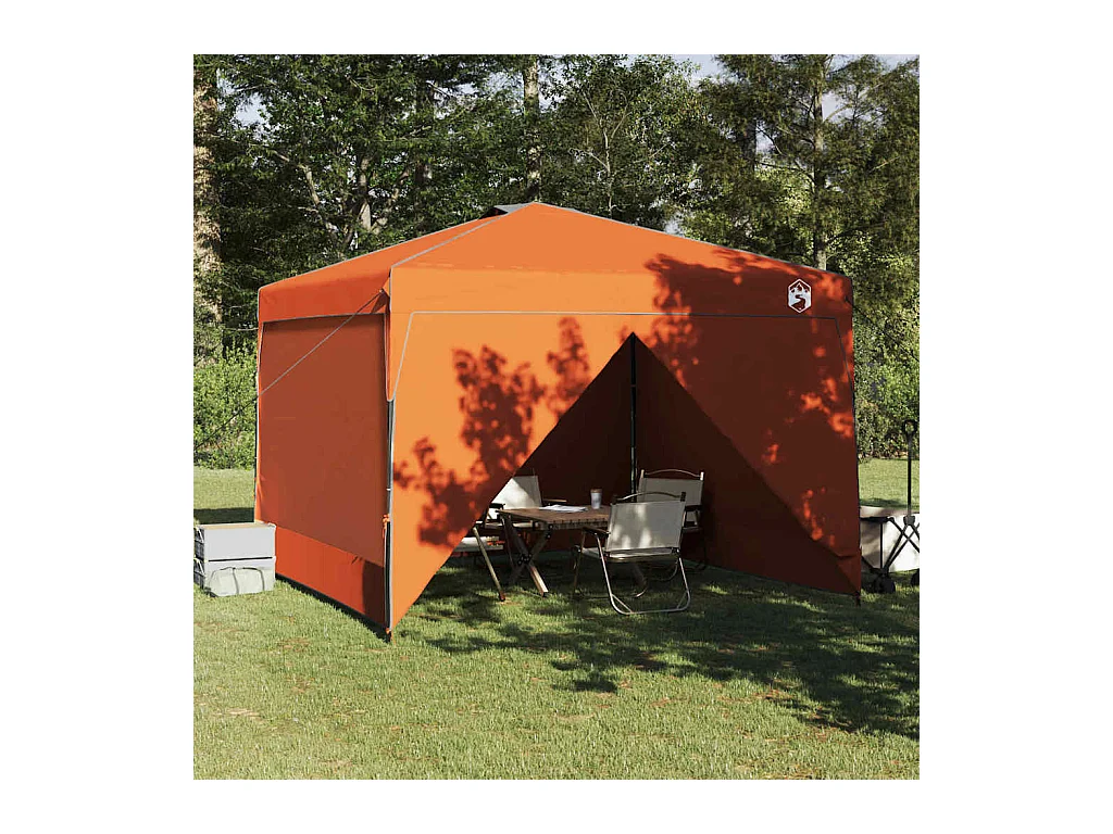 Tente à auvent pop-up Orange 300 x 300 cm tissu