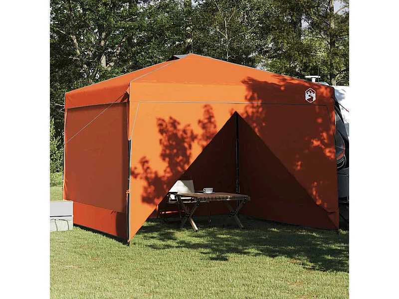 Tente à auvent pop-up Orange 300 x 300 cm tissu