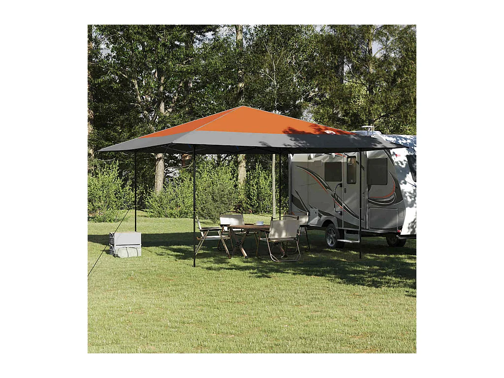 Tente à auvent pop-up Orange 400 x 400 cm tissu