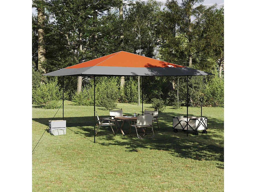 Tente à auvent pop-up Orange 400 x 400 cm tissu