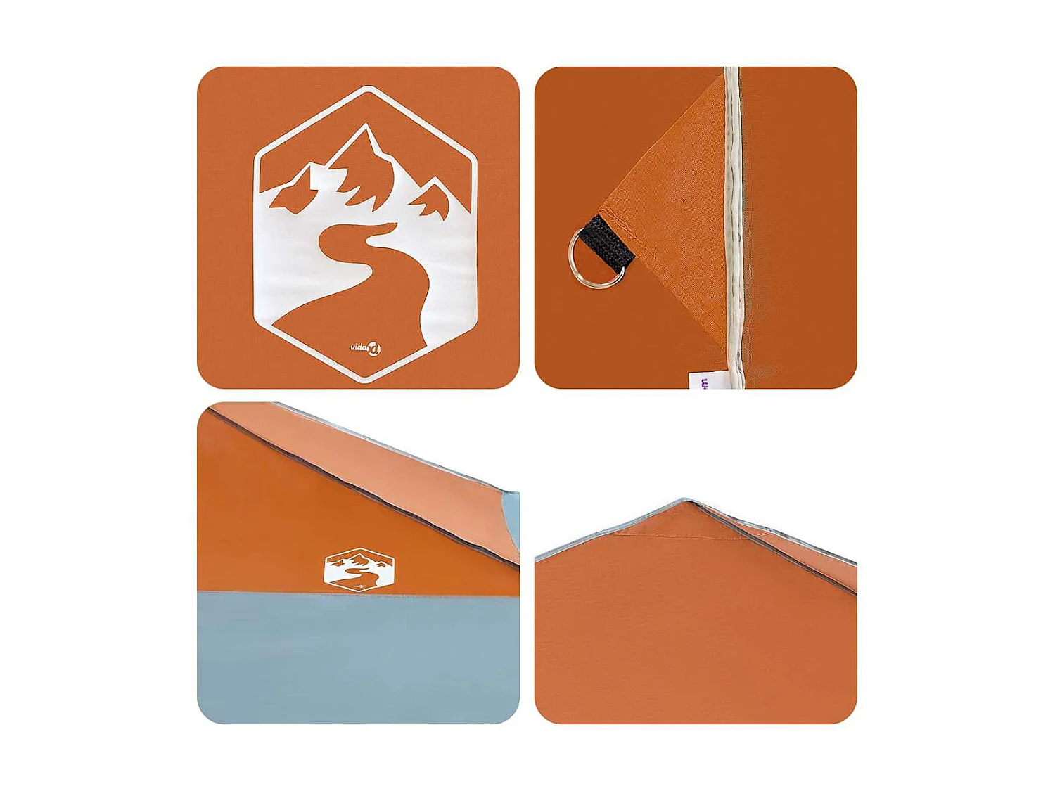 Tente à auvent pop-up Orange 400 x 400 cm tissu