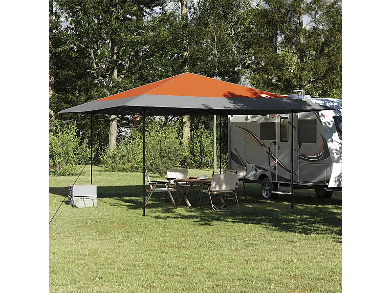 Tente à auvent pop-up Orange 400 x 400 cm tissu