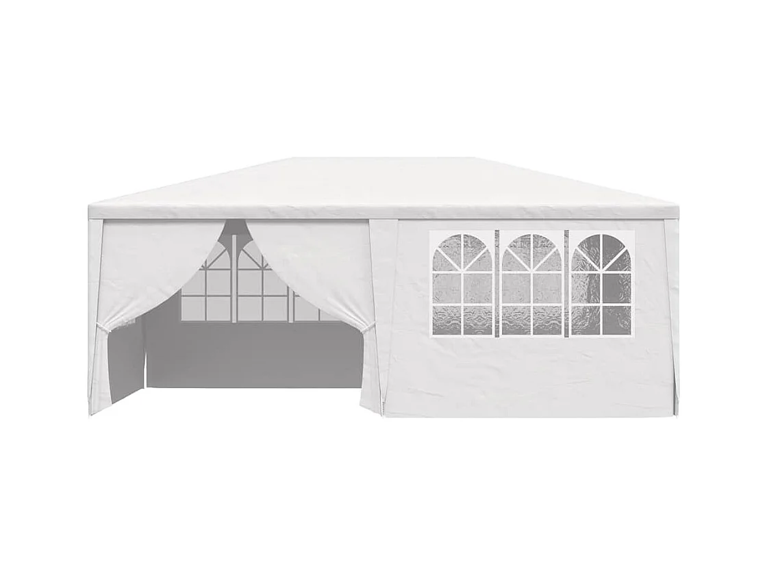 Carpa de recepción y paredes laterales 4x6 m Blanco 90 g/m²