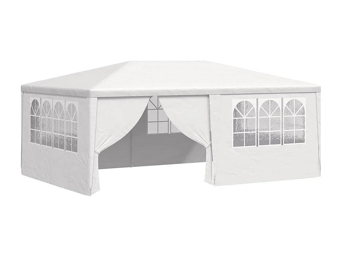 Carpa de recepción y paredes laterales 4x6 m Blanco 90 g/m²