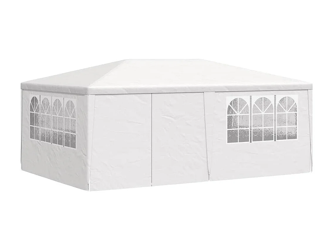 Carpa de recepción y paredes laterales 4x6 m Blanco 90 g/m²