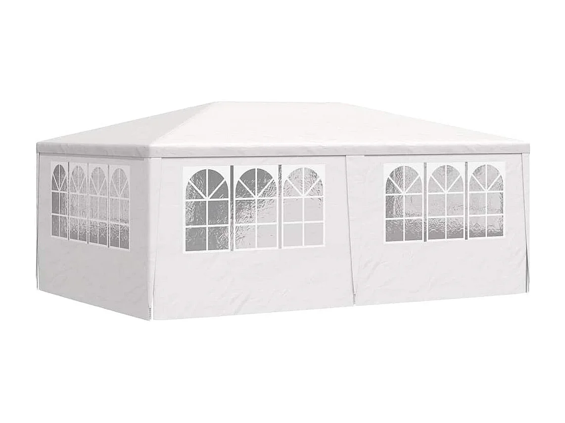 Carpa de recepción y paredes laterales 4x6 m Blanco 90 g/m²