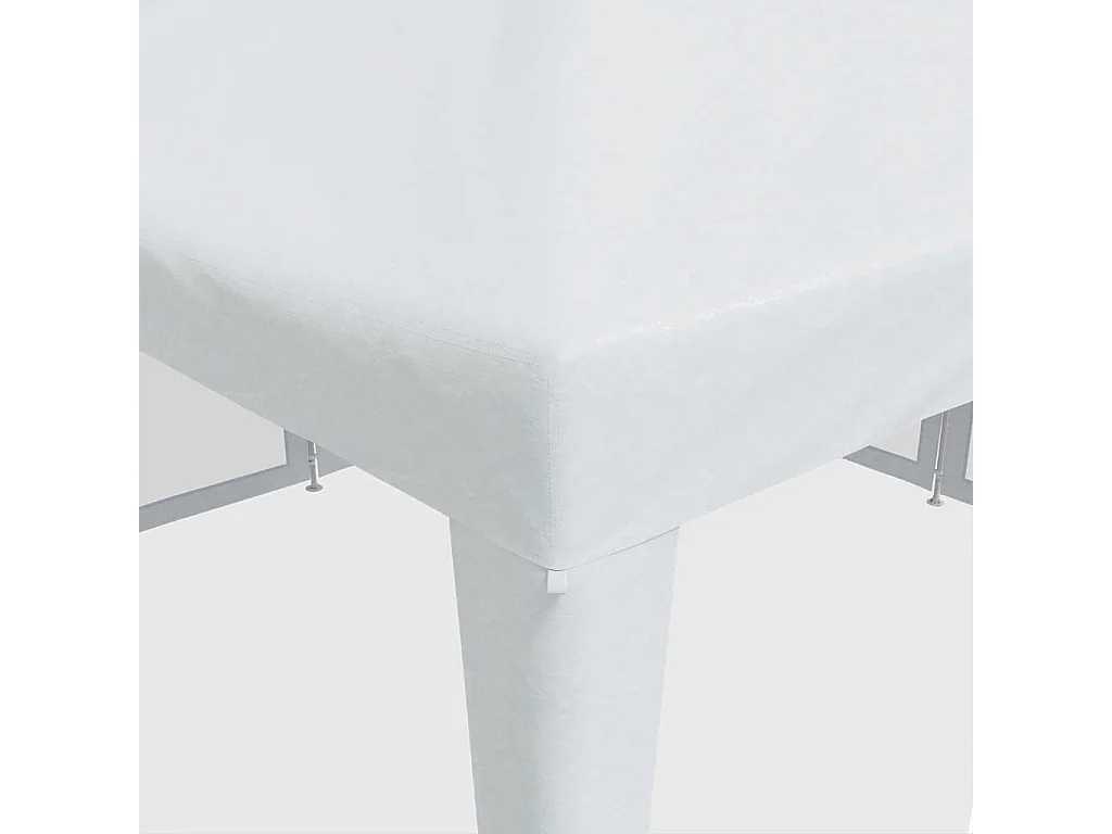 Tente de fête avec 8 parois latérales en maille blanc 4x4m PEHD