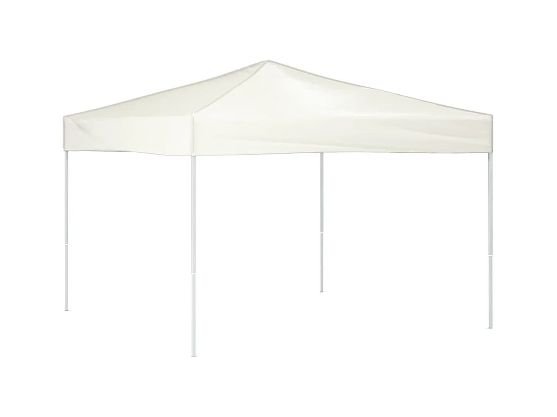 Carpa de recepción plegable color crema de 3x3 m