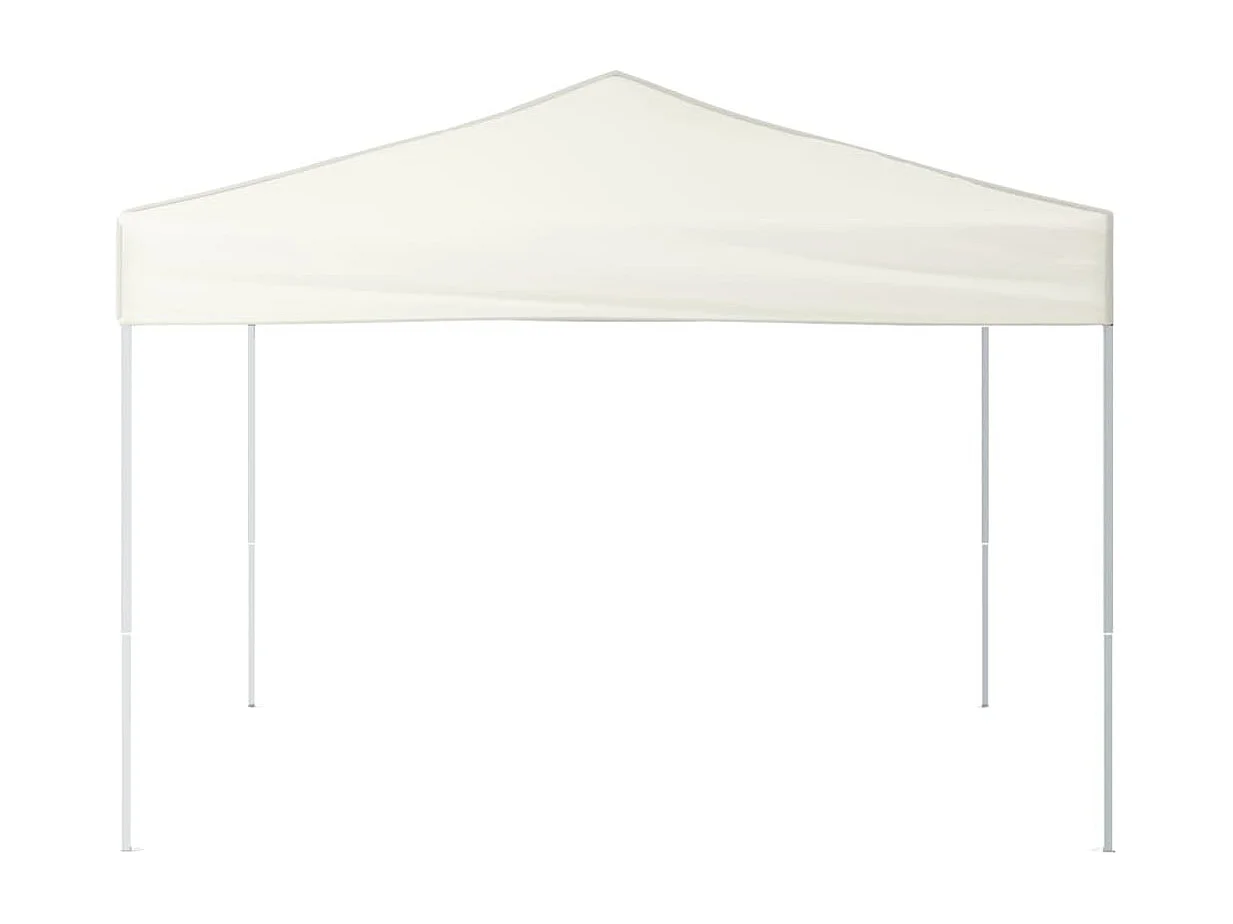 Carpa de recepción plegable color crema de 3x3 m