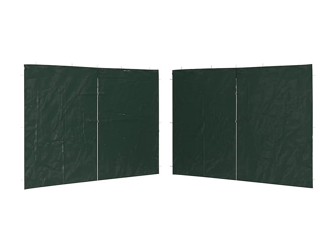 Parete per tenda da ricevimento in 2 pezzi con cerniera in PE Verde