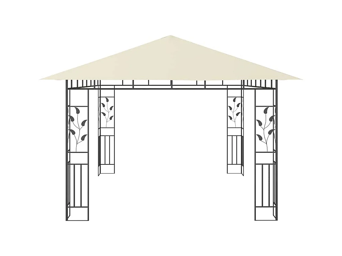 Cenador con mosquitera 4x3x2,73 m Crema 180 g/m²