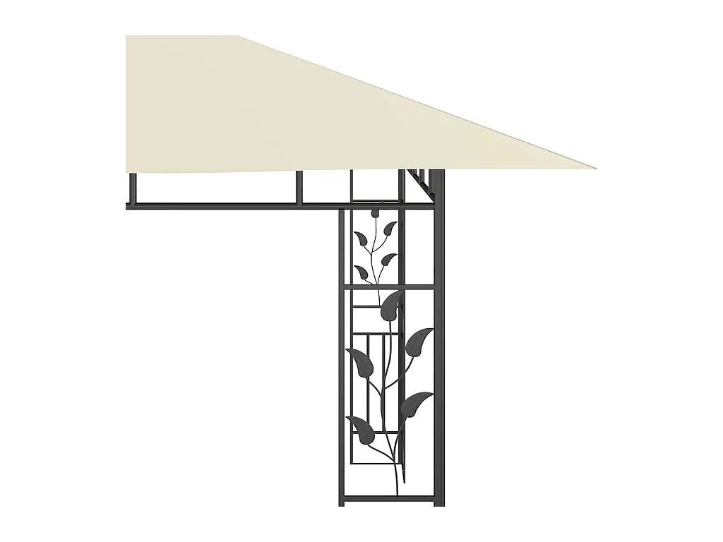 Cenador con mosquitera 4x3x2,73 m Crema 180 g/m²