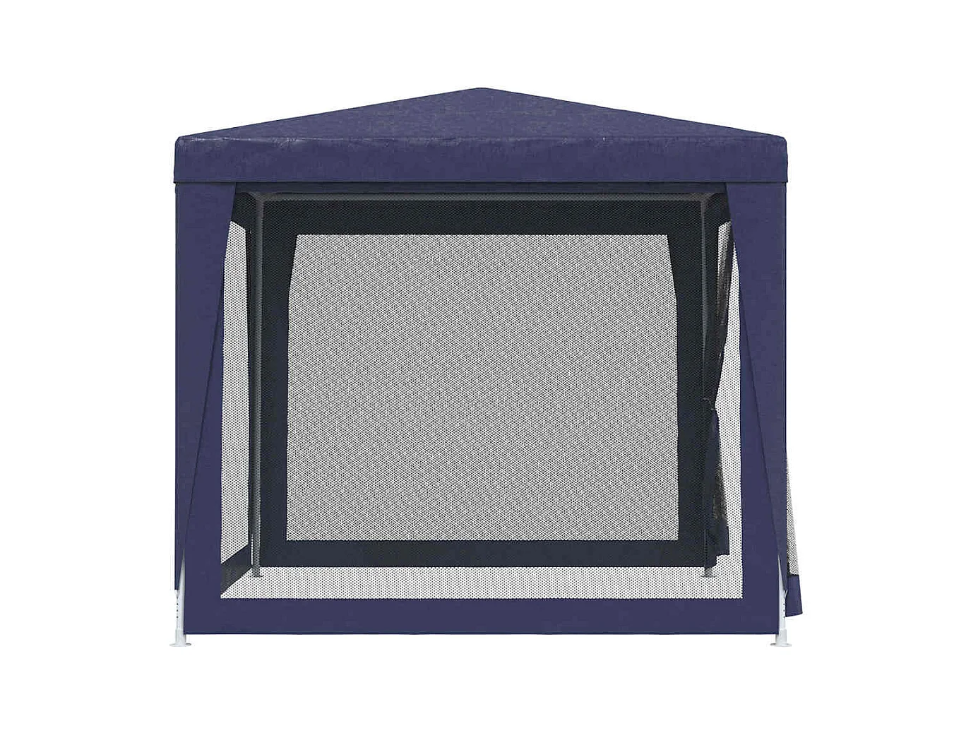 Carpa para fiestas con 4 paredes laterales de malla Azul 2,5x2,5 m