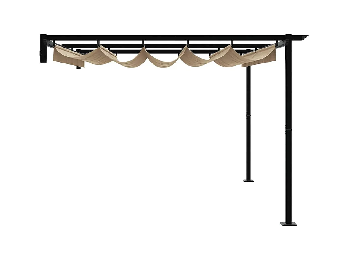 Gazebo mural Taupe Acier