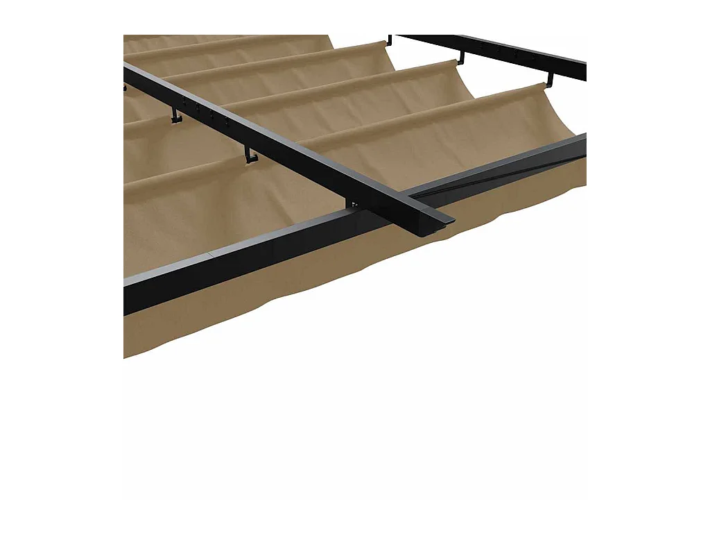 Gazebo mural Taupe Acier