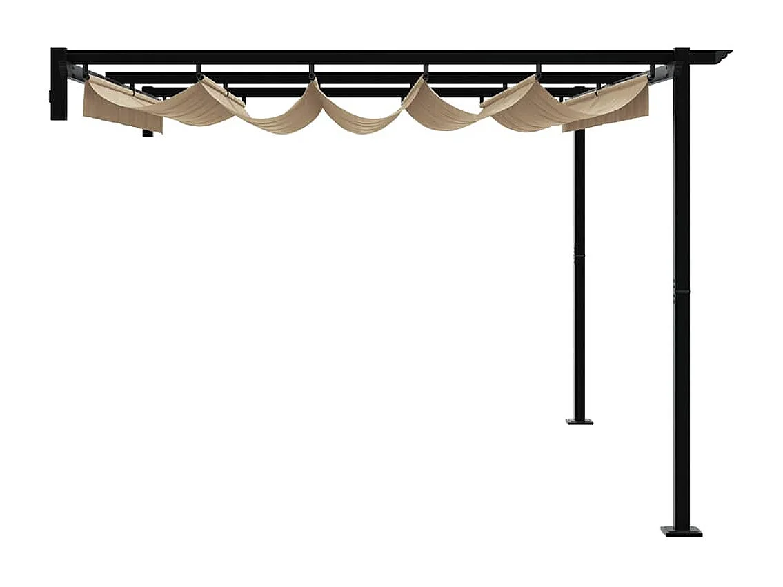 Gazebo mural Taupe Acier