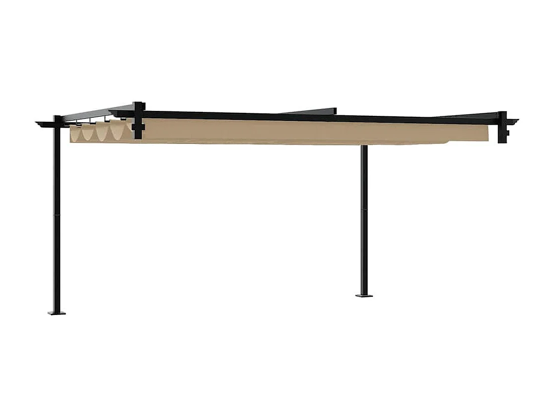 Gazebo mural Taupe Acier
