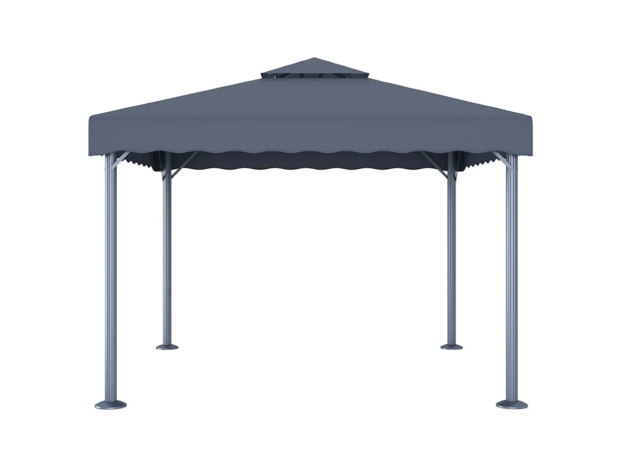 Cenador de aluminio antracita de 300 x 300 cm