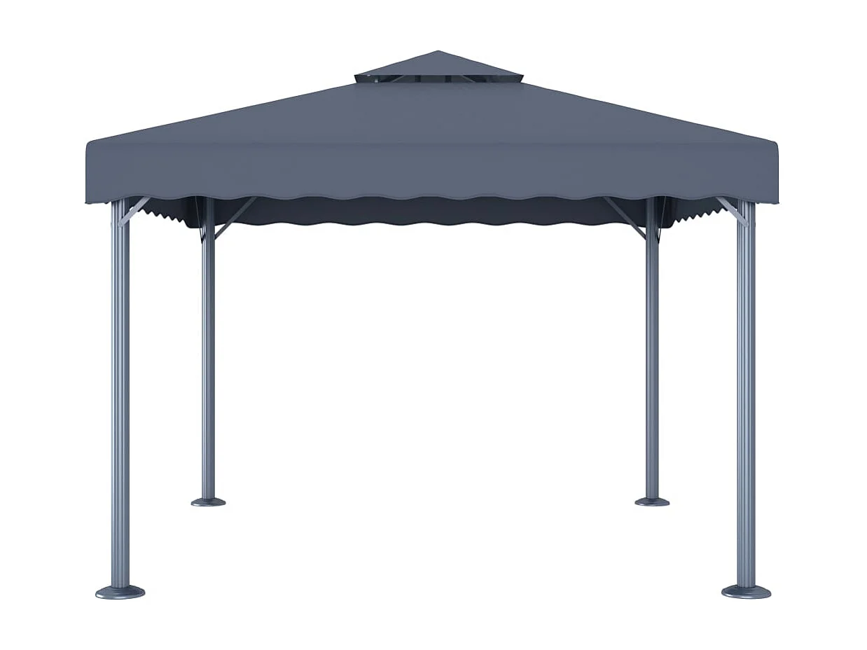 Cenador de aluminio antracita de 300 x 300 cm