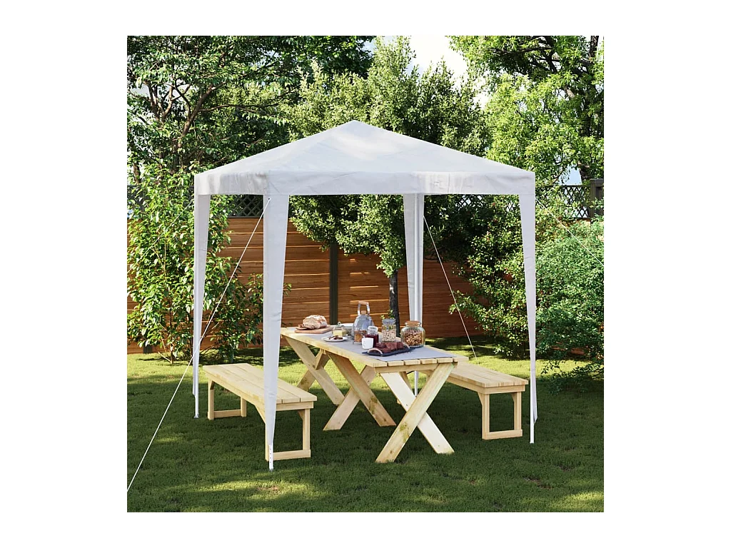 Carpa de recepción blanca de 2x2 m