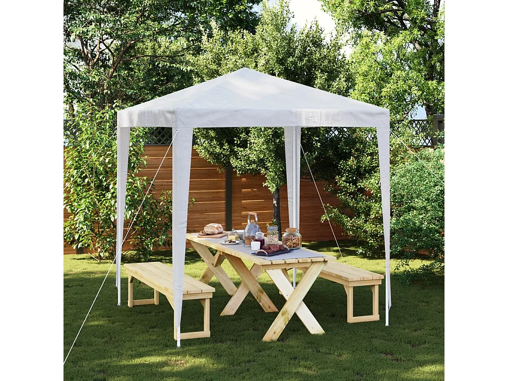 Carpa de recepción blanca de 2x2 m