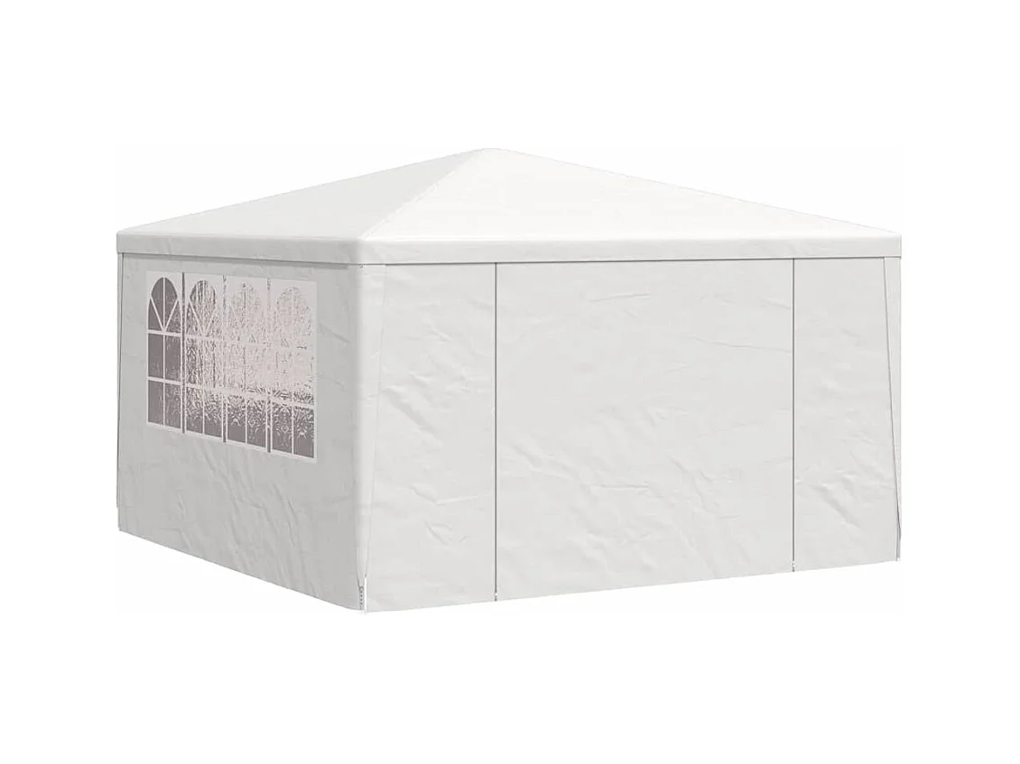 Tenda per ricevimenti con pareti laterali 4x4 m Bianco 90 g/m²