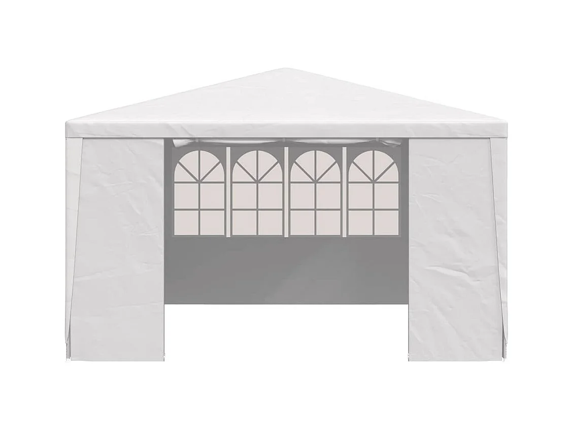 Tenda per ricevimenti con pareti laterali 4x4 m Bianco 90 g/m²