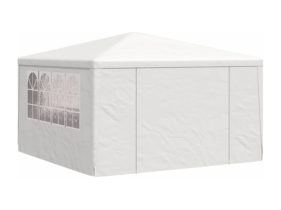 Tenda per ricevimenti con pareti laterali 4x4 m Bianco 90 g/m²