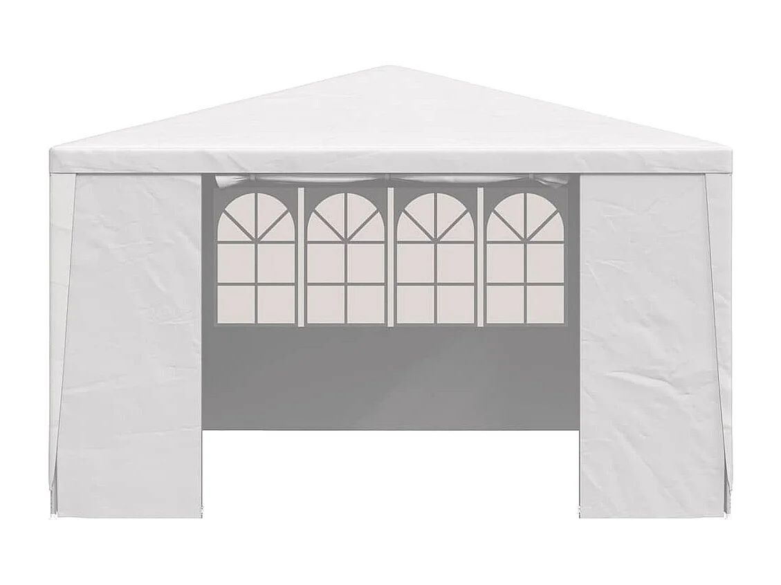Tenda per ricevimenti con pareti laterali 4x4 m Bianco 90 g/m²
