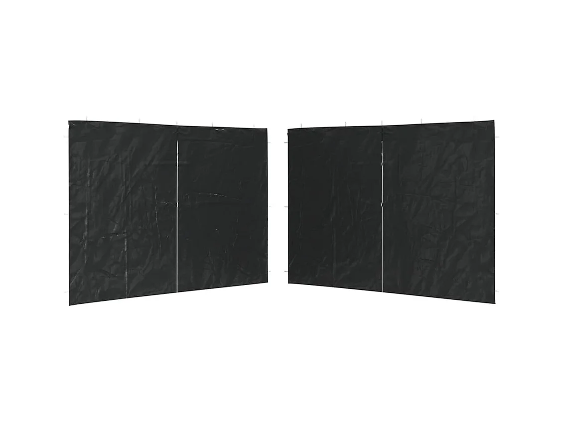 2er Partyzeltwand mit PE-Reißverschluss Anthrazit