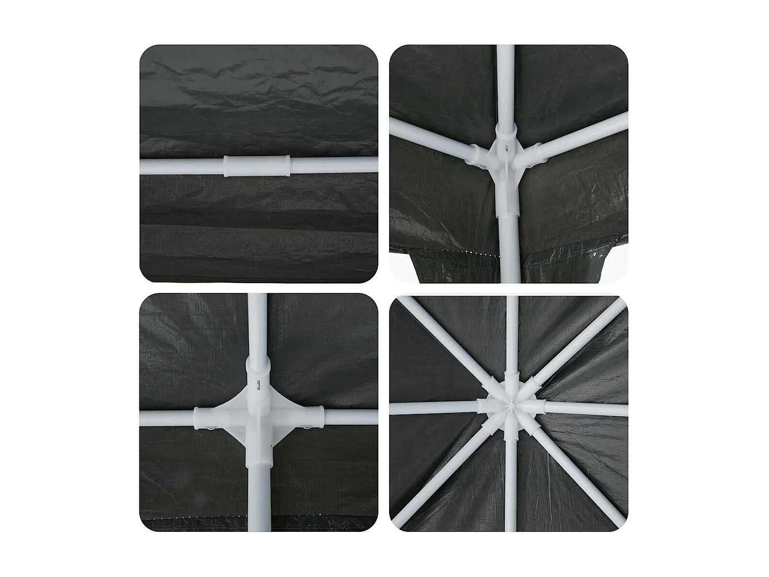 Carpa para fiestas Antracita y blanca 800 x 400 x 266 cm