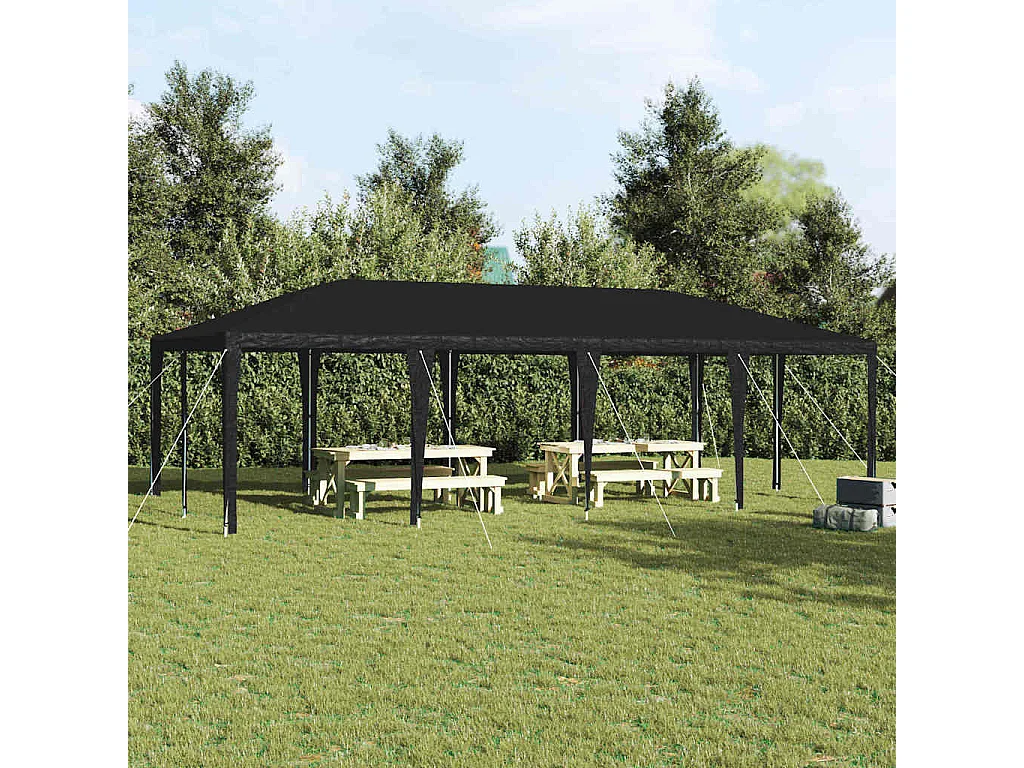 Tenda per feste antracite e bianco 800 x 400 x 266 cm