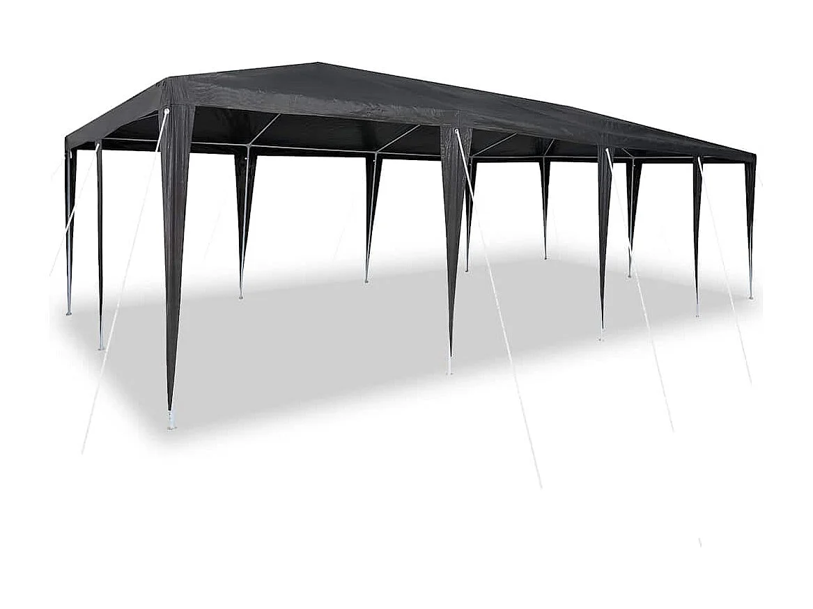 Tenda per feste antracite e bianco 800 x 400 x 266 cm