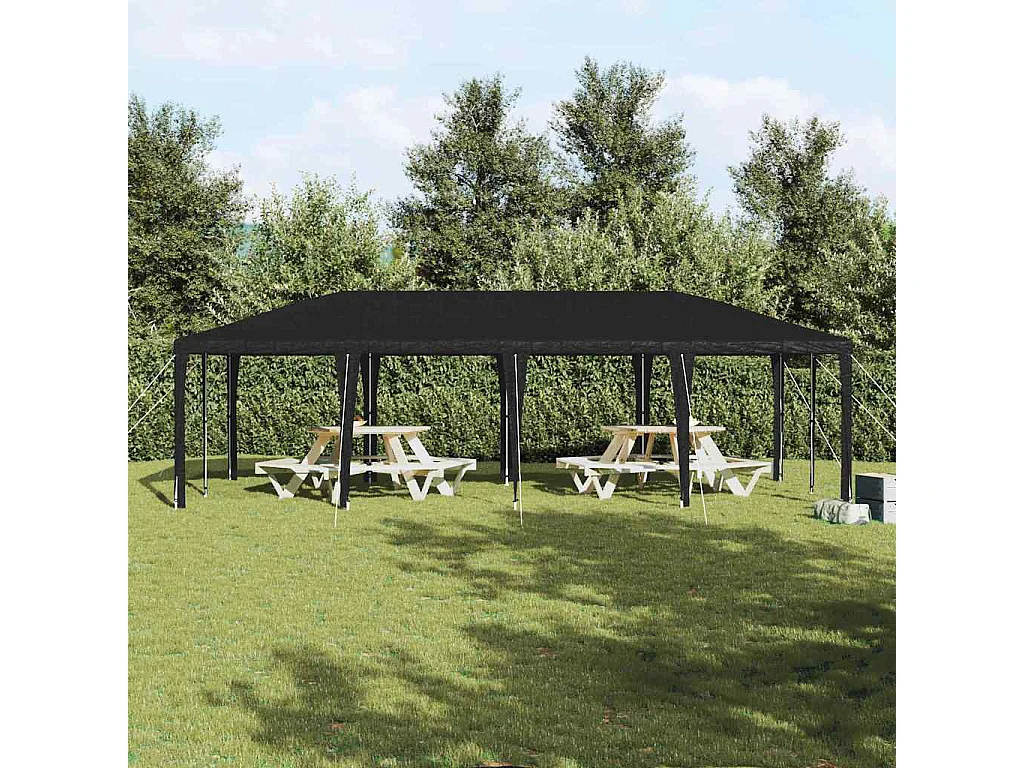 Tenda per feste antracite e bianco 800 x 400 x 266 cm