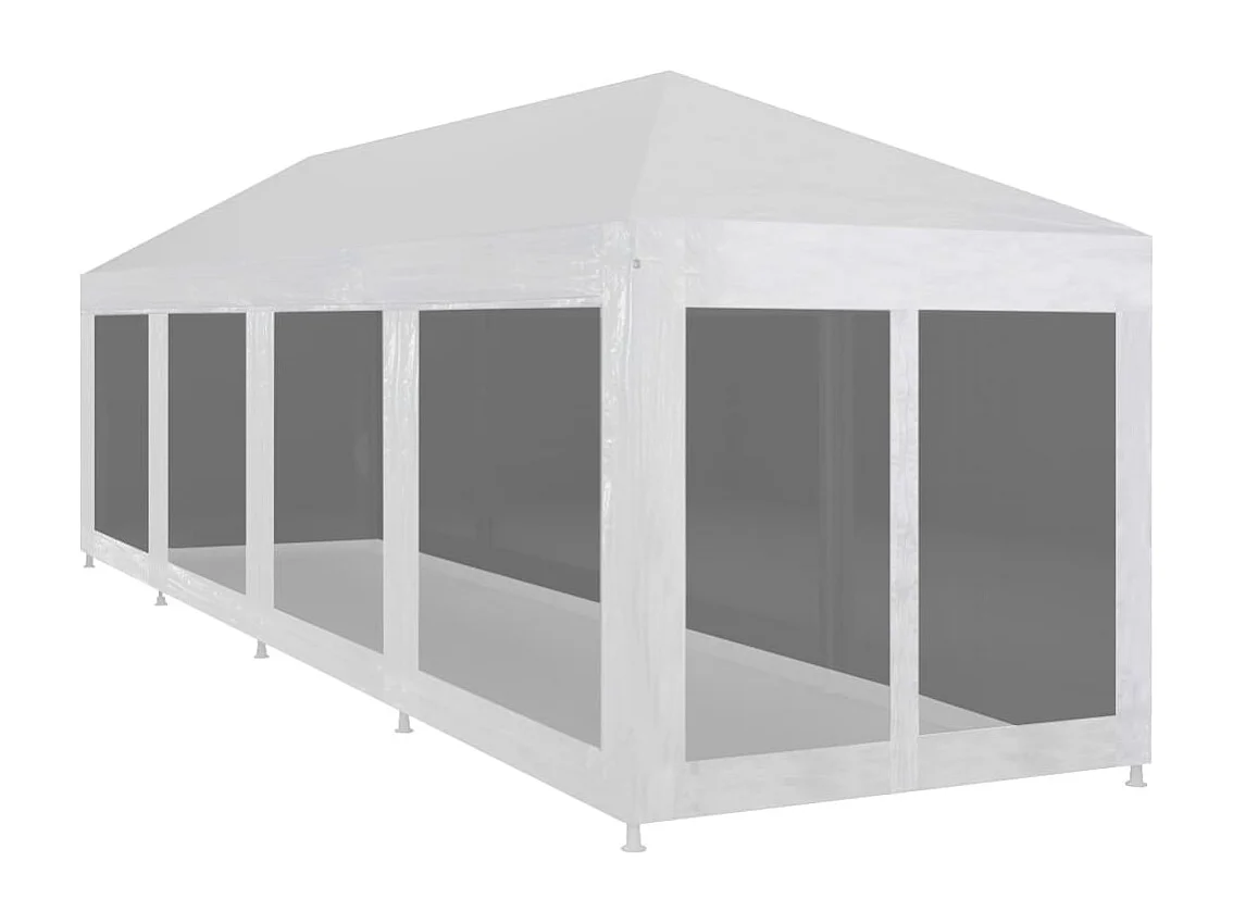 Tenda per ricevimenti con 10 pareti in rete 12 x 3 m