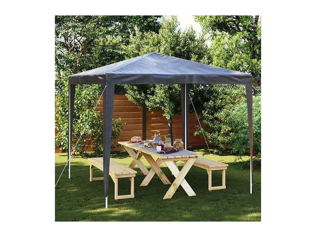 Professionele ontvangsttent 2,5x2,5 m Antraciet 90 g/m²