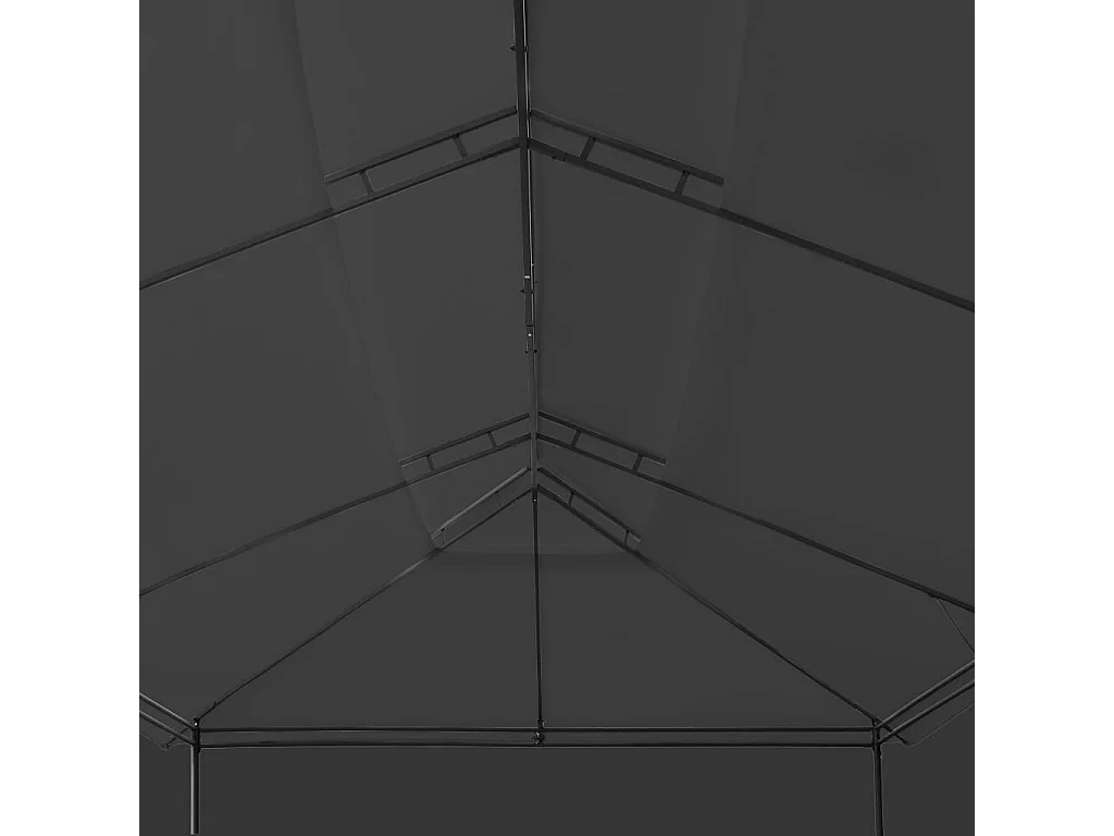 Cenador con cortinas 600x298x270 cm Antracita