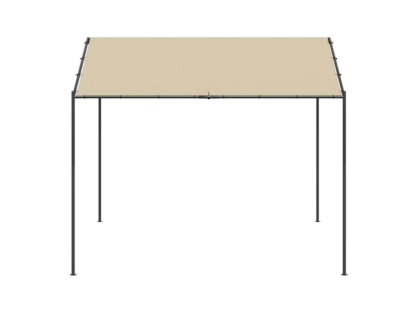 Toldo beige 3x3 m de acero y tela