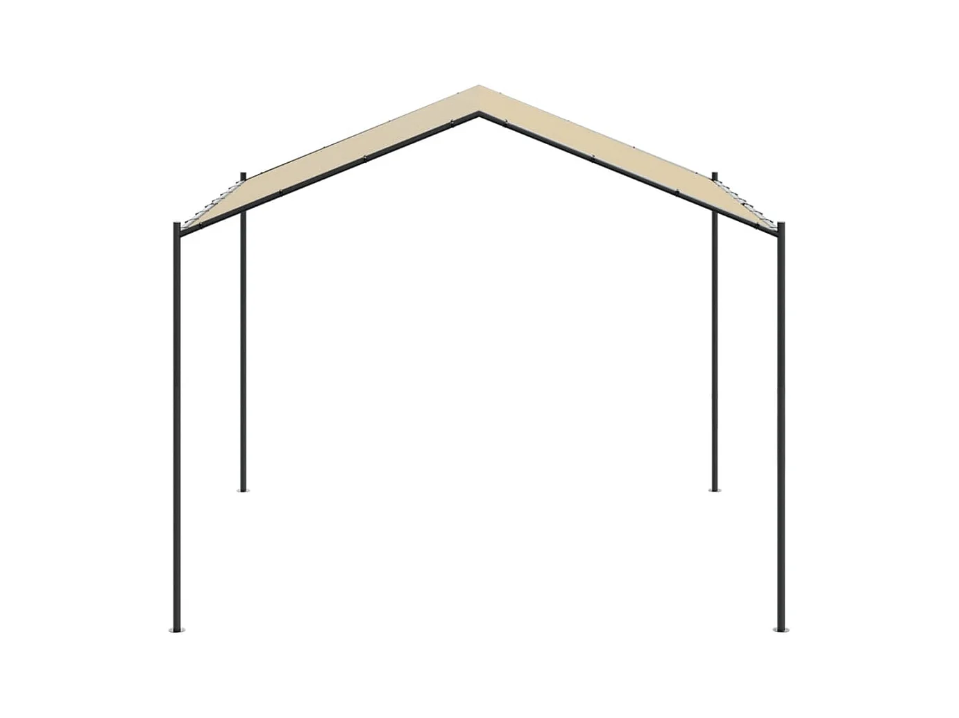 Toldo beige 3x3 m de acero y tela