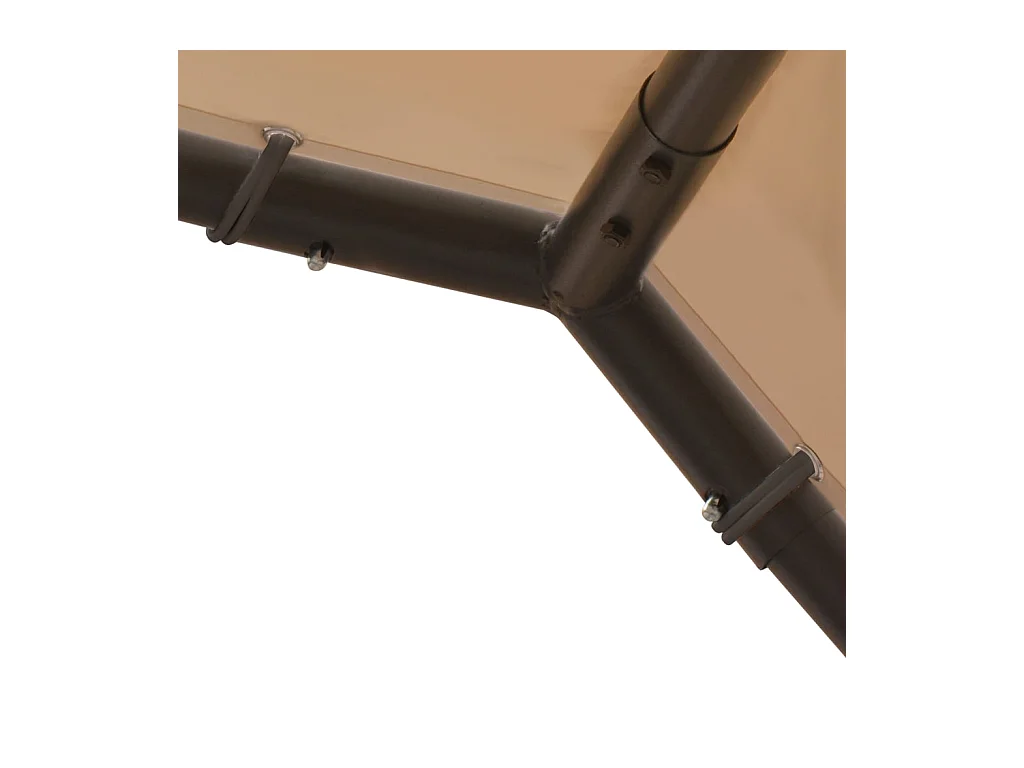 Toldo beige 3x3 m de acero y tela