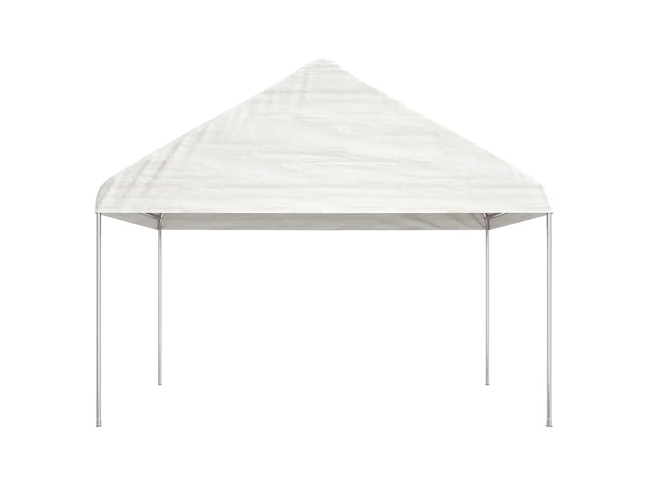 Gazebo con techo blanco 11,15x4,08x3,22 m polietileno
